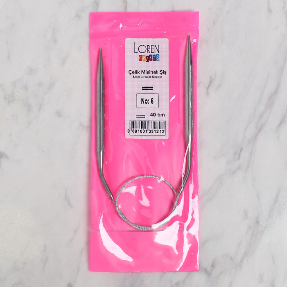 LOREN CRAFTS 6 MM ÇELİK MİSİNALI ŞİŞ  40 CM
