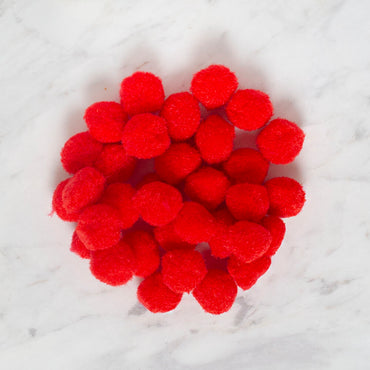 LOREN CRAFTS 2 CM 100 ADET KIRMIZI PONPON 