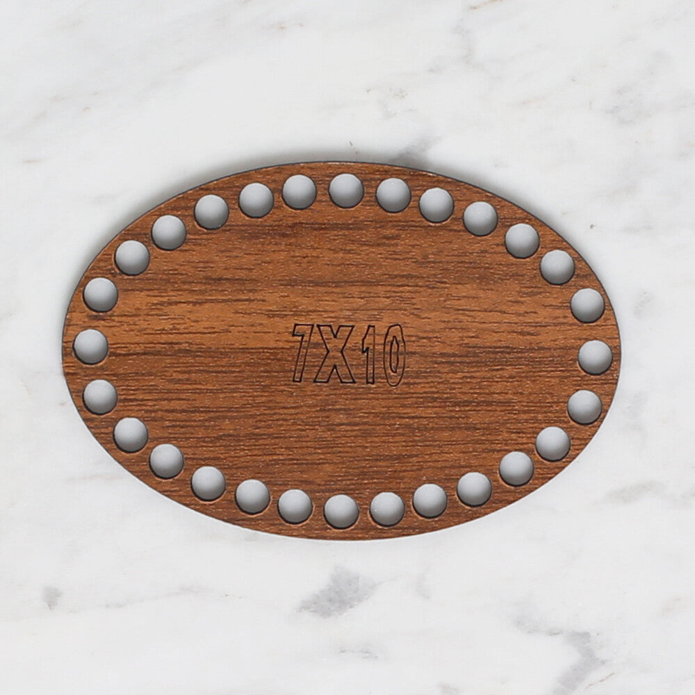 Loren Ahşap Taban Küçük Boy Oval  7X10 CM