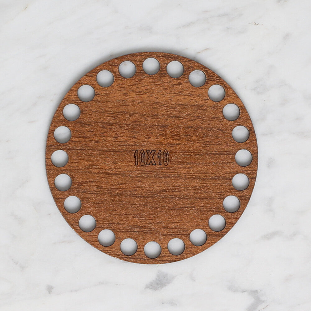 Loren Ahşap Taban Küçük Boy Yuvarlak 10X10 CM