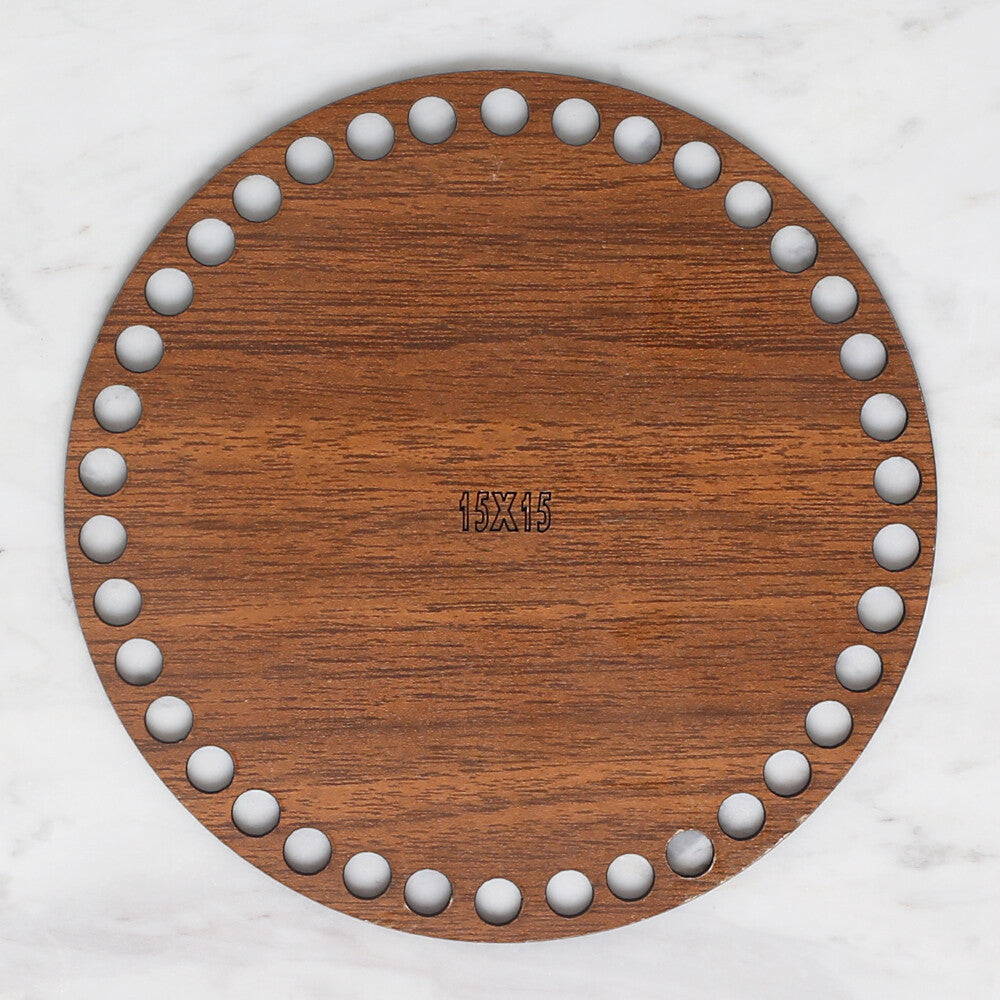 Loren Ahşap Taban Küçük Boy Yuvarlak 15X15 CM