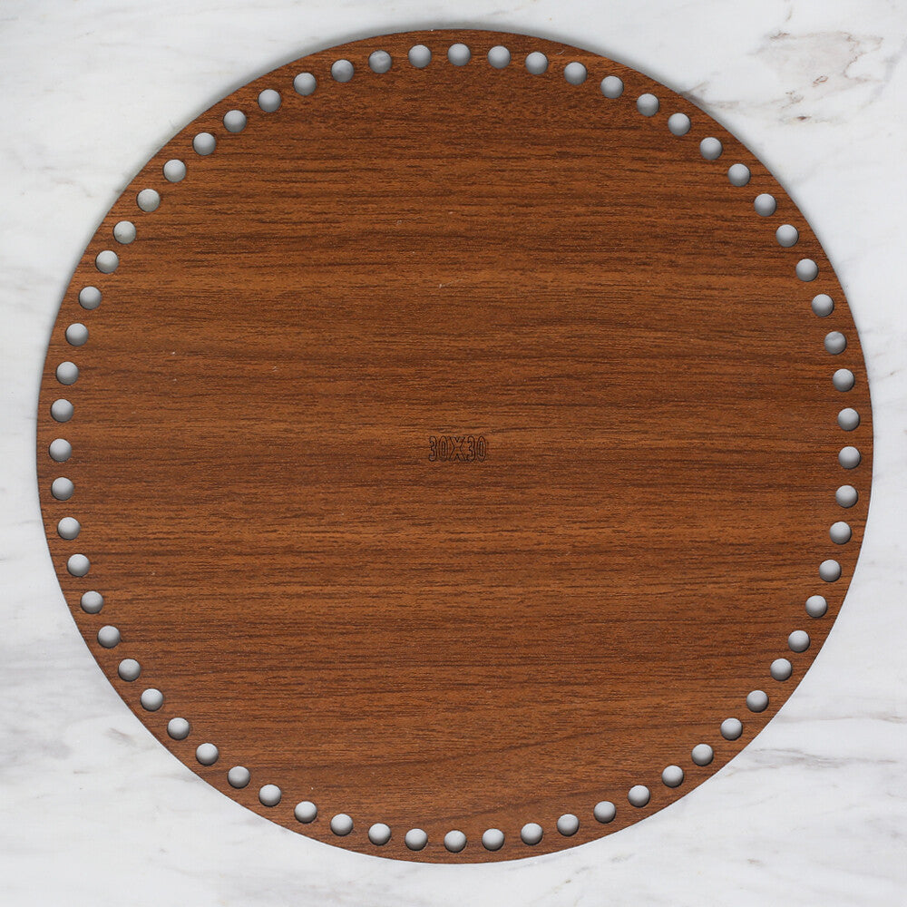 Loren Ahşap Taban Büyük Boy Yuvarlak 30X30 CM