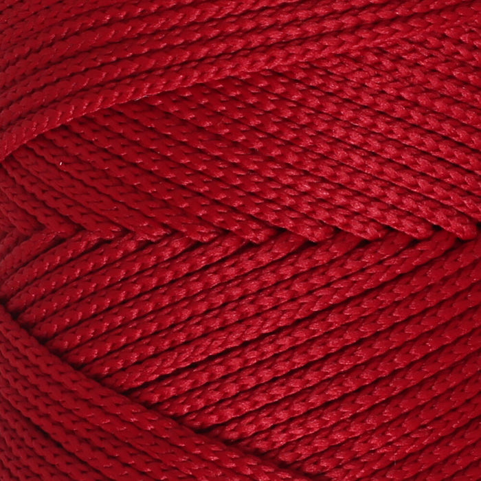 Loren Polyester Soft Macrame Koyu Kırmızı El Örgü İpi - LM020