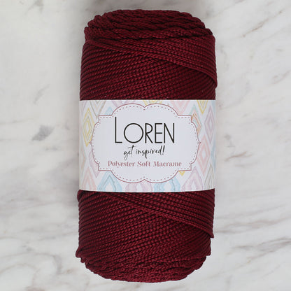 Loren Polyester Soft Macrame Bordo El Örgü İpi - LM039