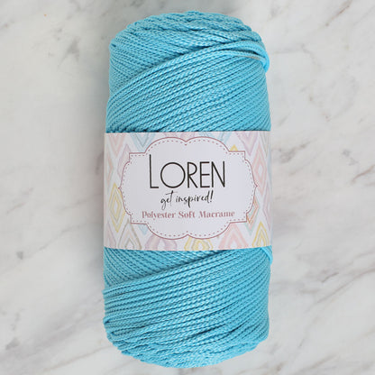 Loren Polyester Soft Macrame Turkuaz El Örgü İpi - LM045