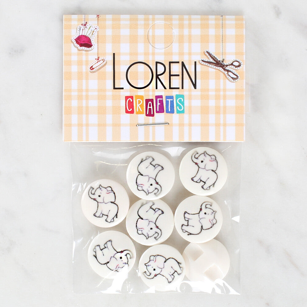Loren Crafts 8'li Fil Düğme - 1039