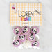 Loren Crafts 8'li Panda Düğme - 1055