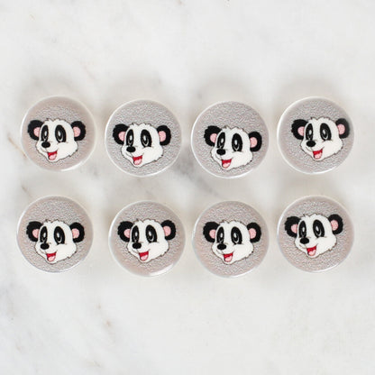 Loren Crafts 8'li Panda Düğme - 1057