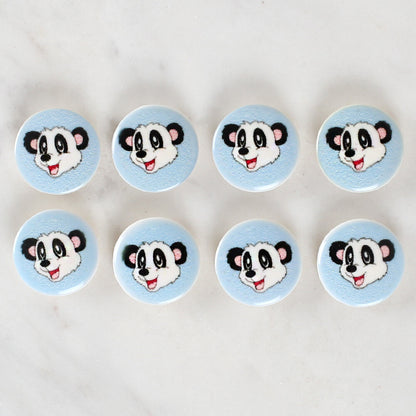 Loren Crafts 8'li Panda Düğme - 1059