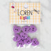 Loren Crafts 8'li Mor Kalp Düğme - 1079