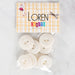Loren Crafts 8'li Düğme Beyaz - 1114
