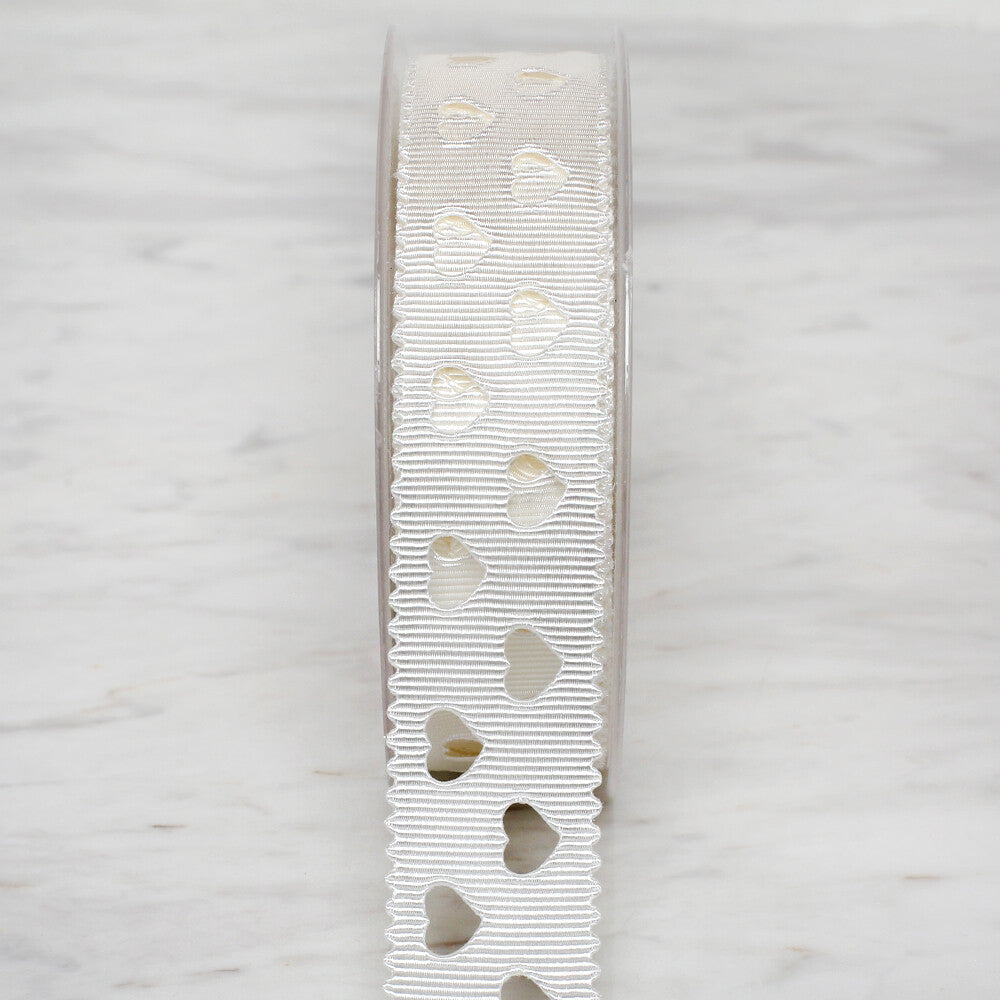 Ulutaş 2,5 cm 20 mt Grogren Krem Saten Kurdele