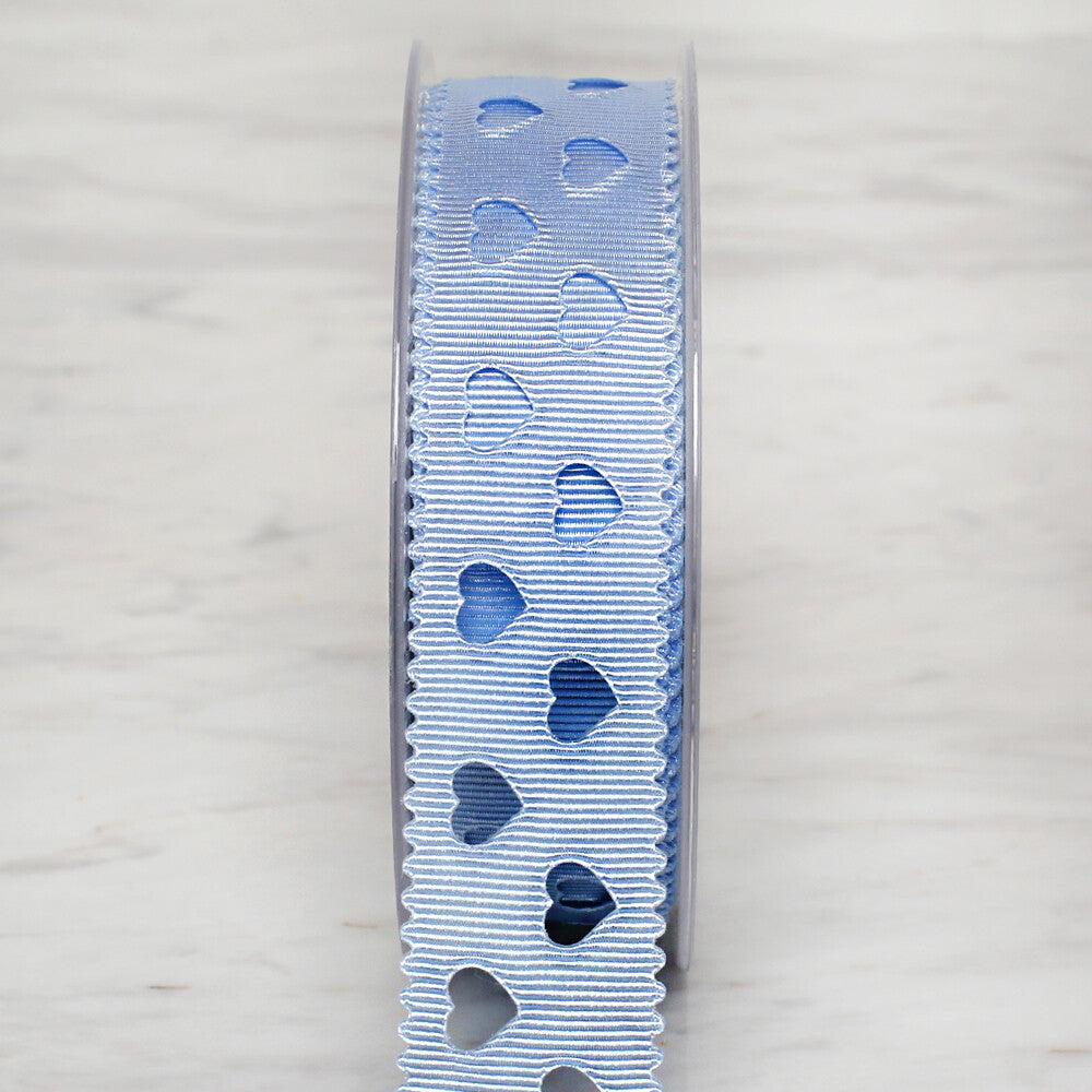 Ulutaş 2,5 cm 20 mt Grogren Bebe Mavi Saten Kurdele