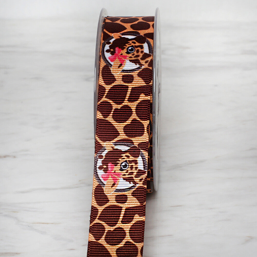 Ulutaş 2,5 cm 20 mt Grogren Zebra Saten Kurdele