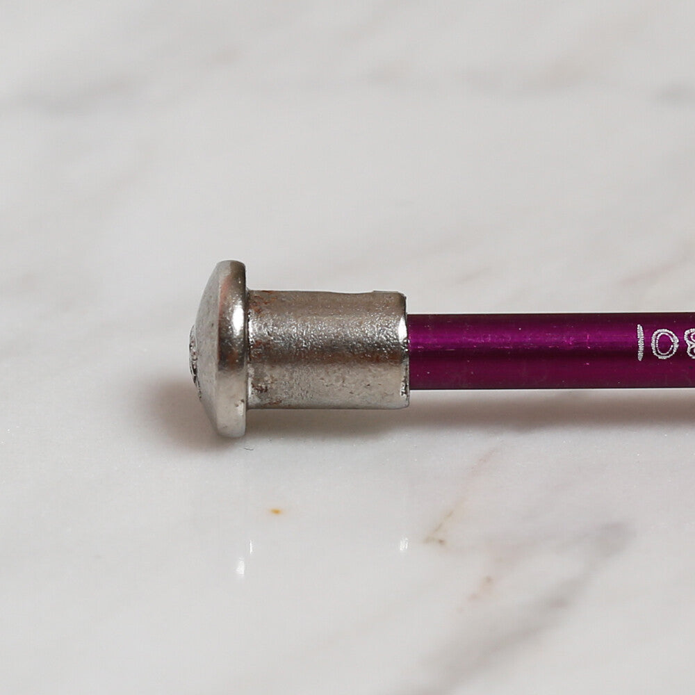 Yabalı 4 mm 35 cm Mor Cetvelli Örgü Tığı - YBL-348