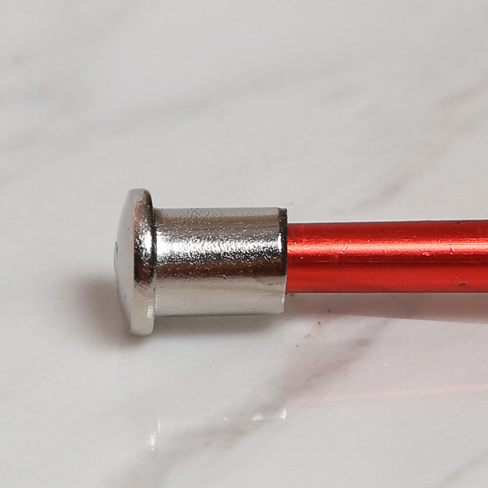 Yabalı 5 mm 35 cm Kırmızı Cetvelli Örgü Tığı - YBL-348