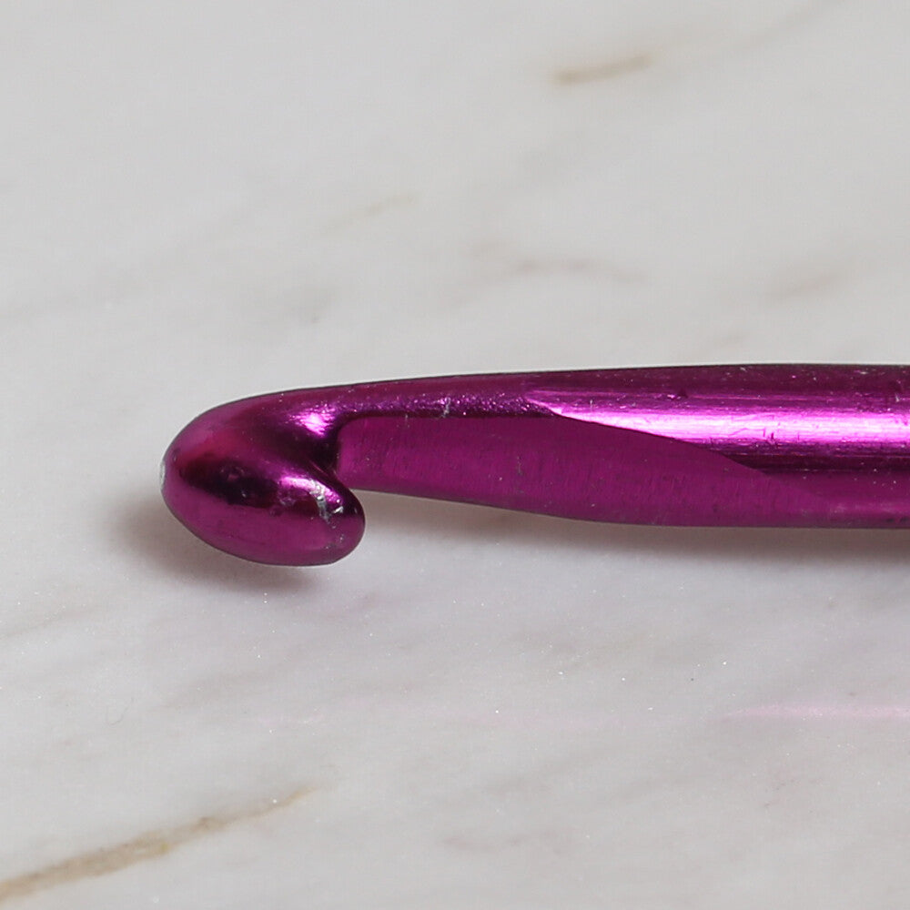 Yabalı 6 mm 35 cm Mor Cetvelli Örgü Tığı - YBL-348