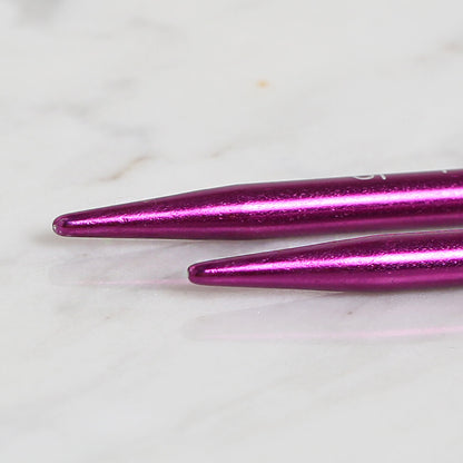 Yabalı 4.5 mm 35 cm Mor Cetvelli Örgü Şişi - YBL-347