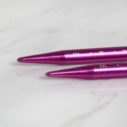 Yabalı 6 mm 35 cm Mor Cetvelli Örgü Şişi - YBL-347