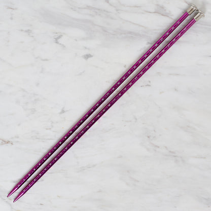 Yabalı 6 mm 35 cm Mor Cetvelli Örgü Şişi - YBL-347