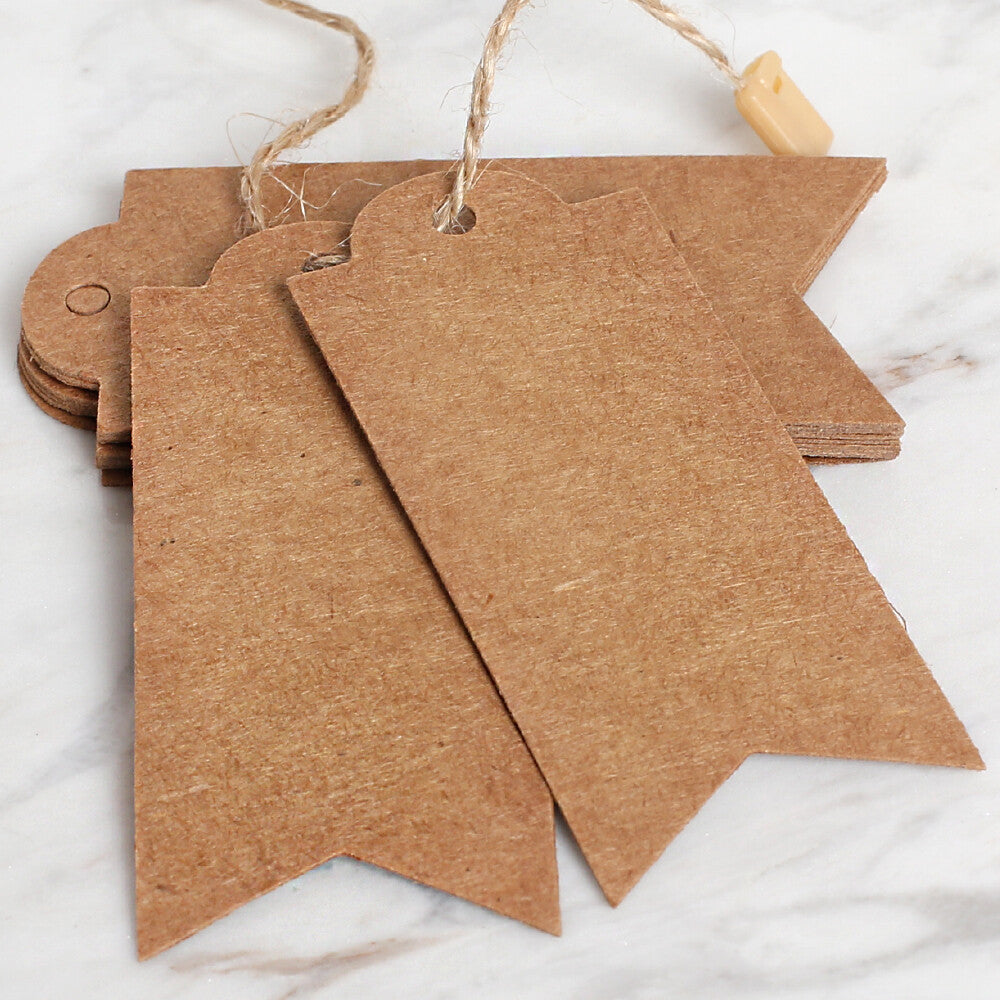 Loren 10'lu Flama Kraft Etiket ve Klipsli Etiket İpi