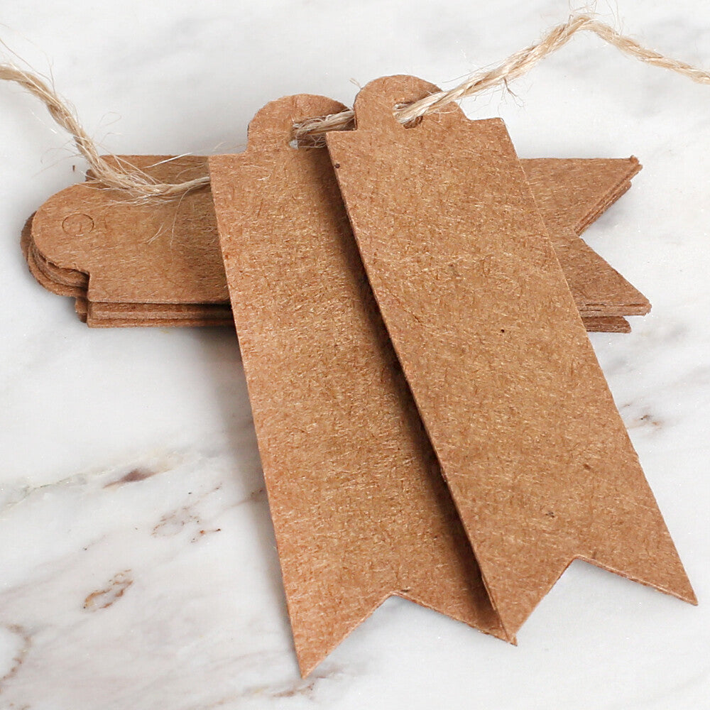 Loren 10'lu Flama Kraft Etiket ve Klipsli Etiket İpi