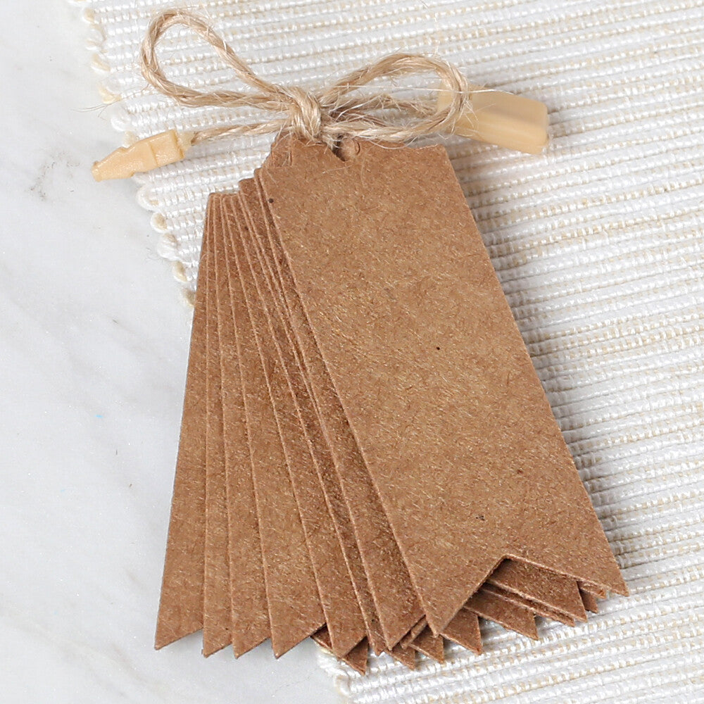 Loren 10'lu Flama Kraft Etiket ve Klipsli Etiket İpi