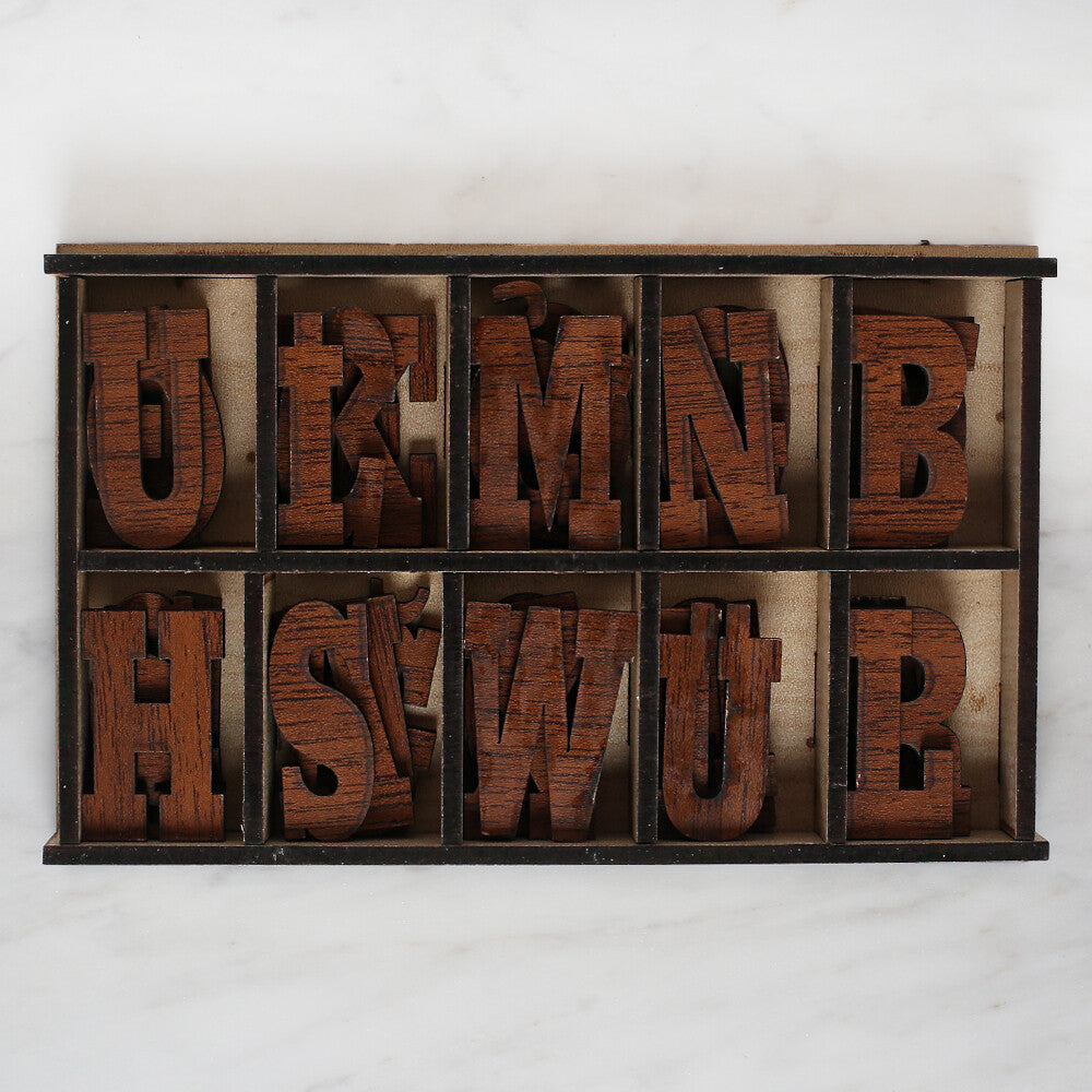 Loren Ahşap Harf Seti 40'lı