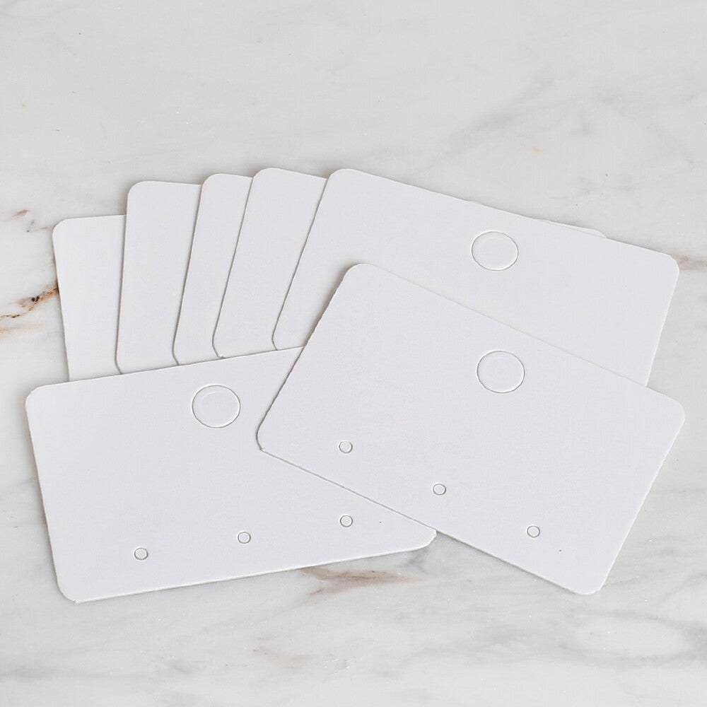 Loren 25'li Beyaz Takı Küpe Kartı