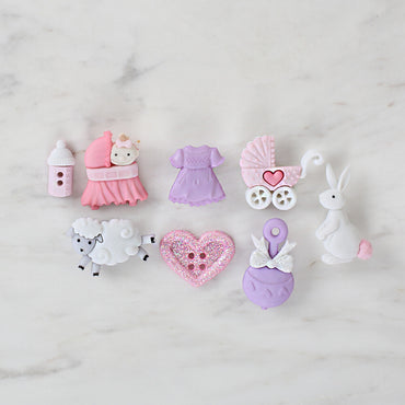 Dress It Up Kız Bebek Figürleri Dekoratif Düğme - 2121