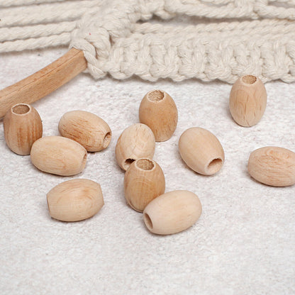 Loren Crafts 20 Adet Ham Oval Ahşap Boncuk 20mm