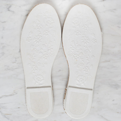 Loren Hasır Espadril / Ayakkabı Tabanı 37 Numara Beyaz