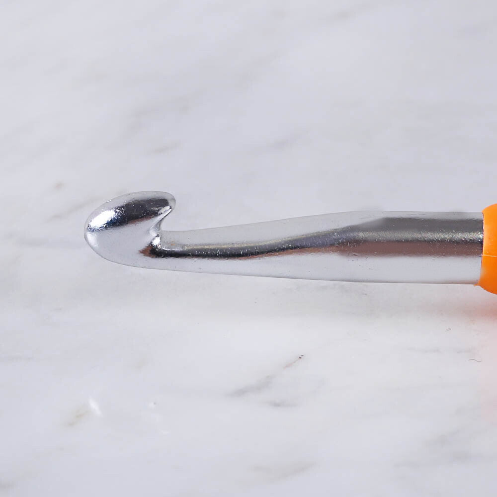 Yabalı Yumuşak Saplı Yün Tığ 8 mm Neon Turuncu - YBL - 323