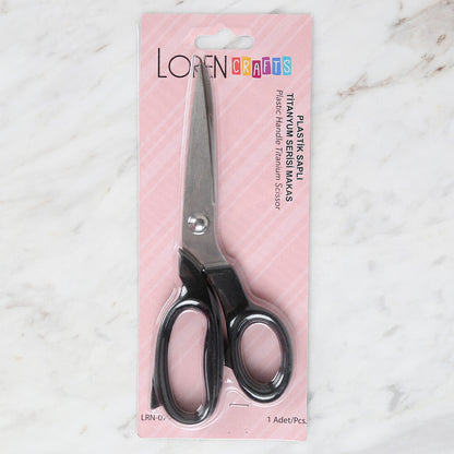 Loren Crafts Plastik Saplı Titanyum Makas Siyah LRN - 070 \ 5 Numara