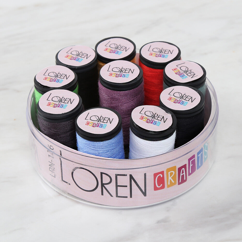 Loren Crafts Dikiş İpliği Seti Büyük 10 Renk LRN - 126