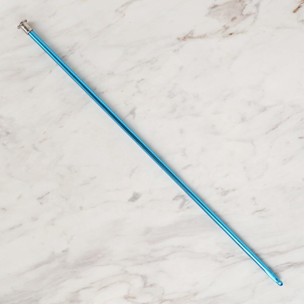 Loren Crafts 6 mm 35 cm Mavi Renkli Metal Gagalı Örgü Tığ - LRN327