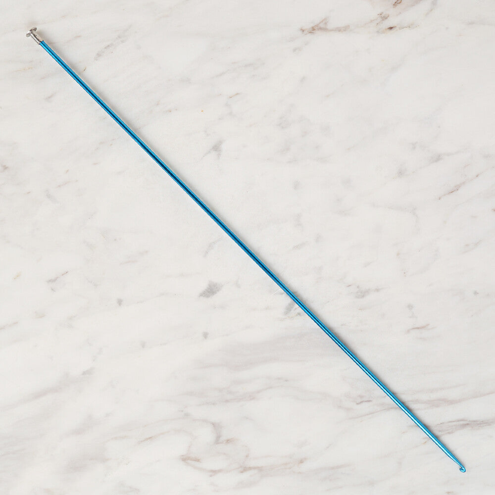 Loren Crafts 4 mm 35 cm Mavi Renkli Metal Gagalı Örgü Tığ - LRN327