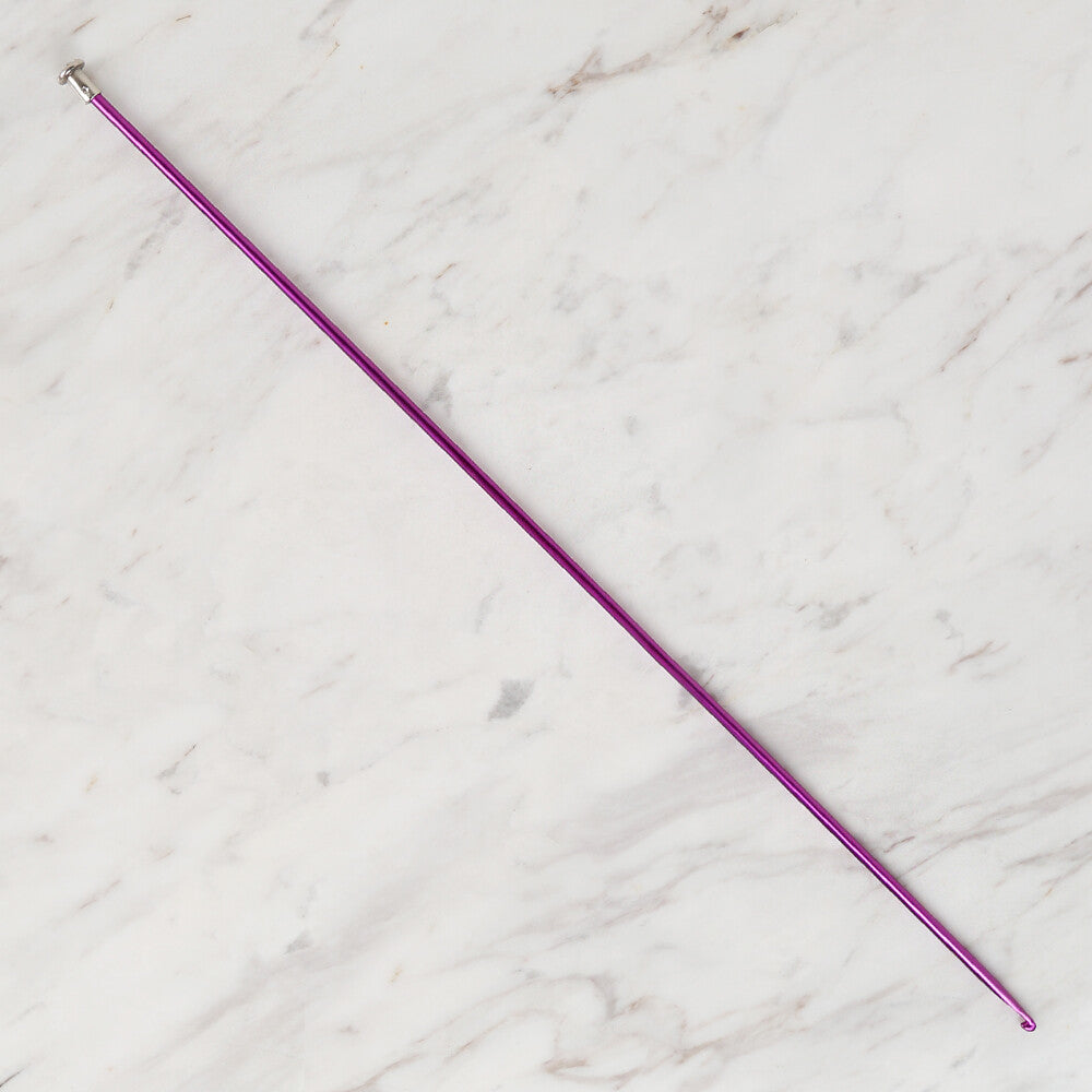 Loren Crafts 3,5 mm 35 cm Mor Renkli Metal Gagalı Örgü Tığ - LRN327