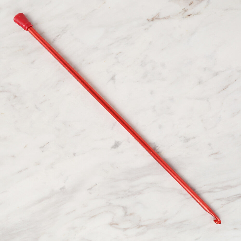 Loren Crafts 7 mm 35 cm Kırmızı Renkli Metal Gagalı Örgü Tığ - LRN327