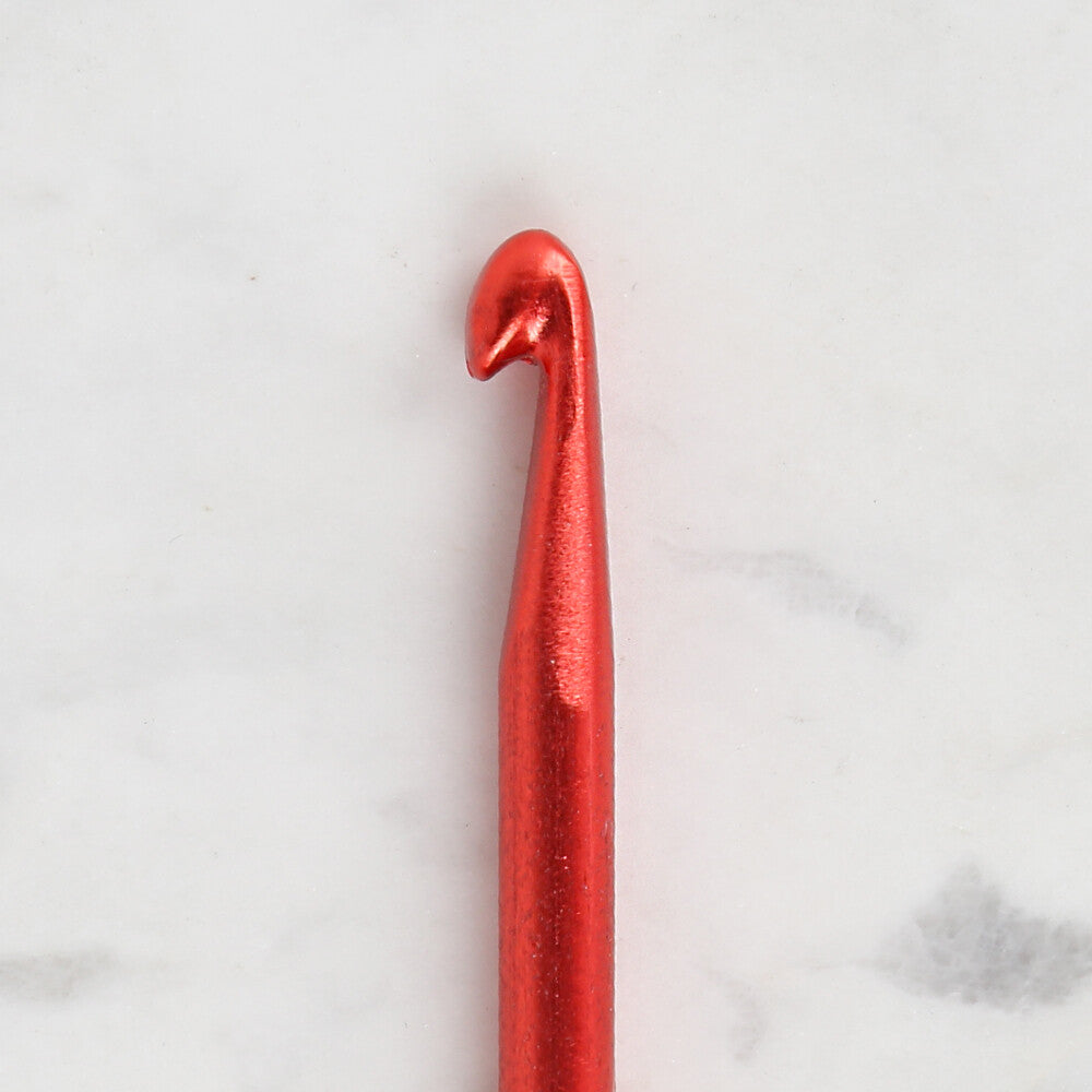 Loren Crafts 7 mm 35 cm Kırmızı Renkli Metal Gagalı Örgü Tığ - LRN327