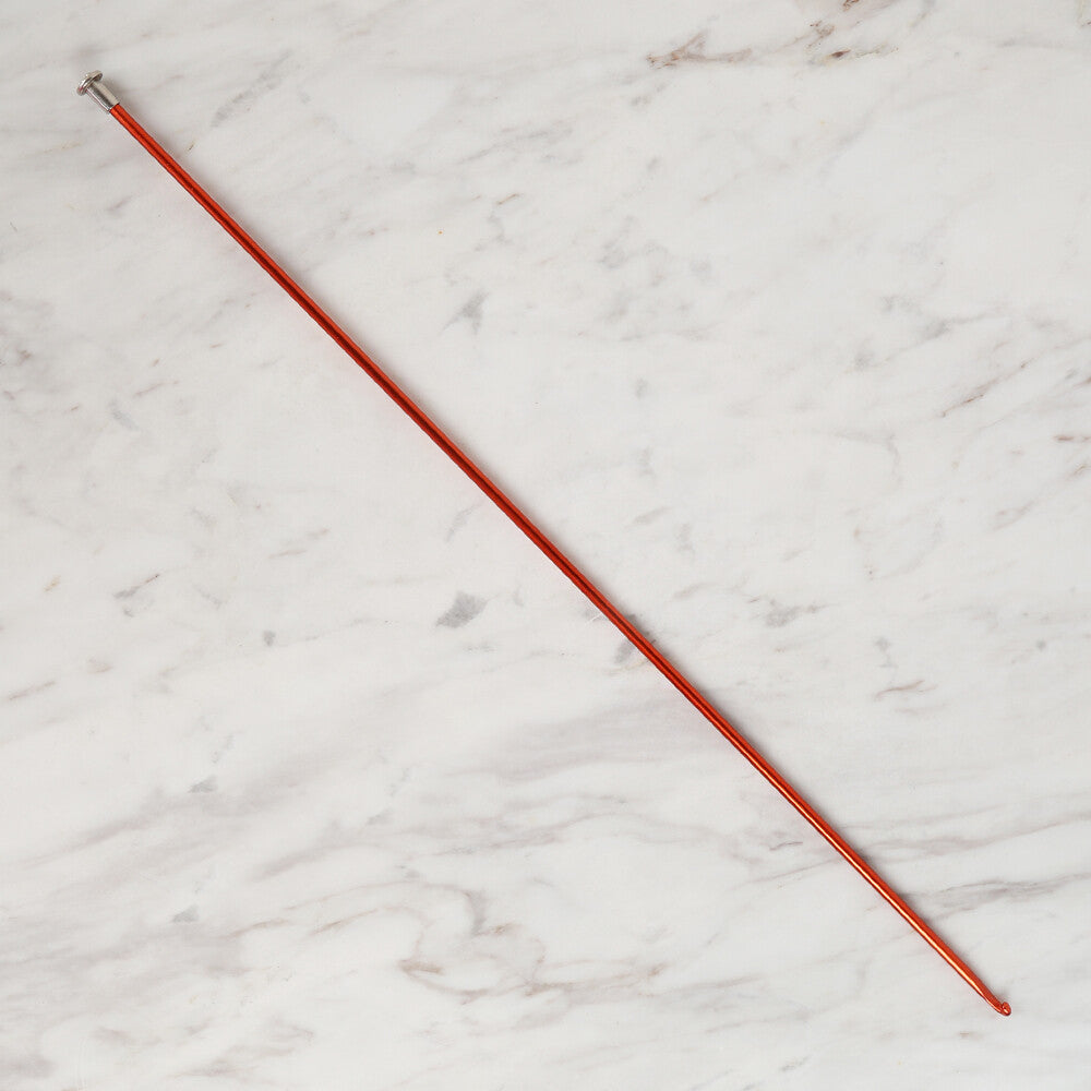 Loren Crafts 4,5 mm 35 cm Kırmızı Renkli Metal Gagalı Örgü Tığ - LRN327