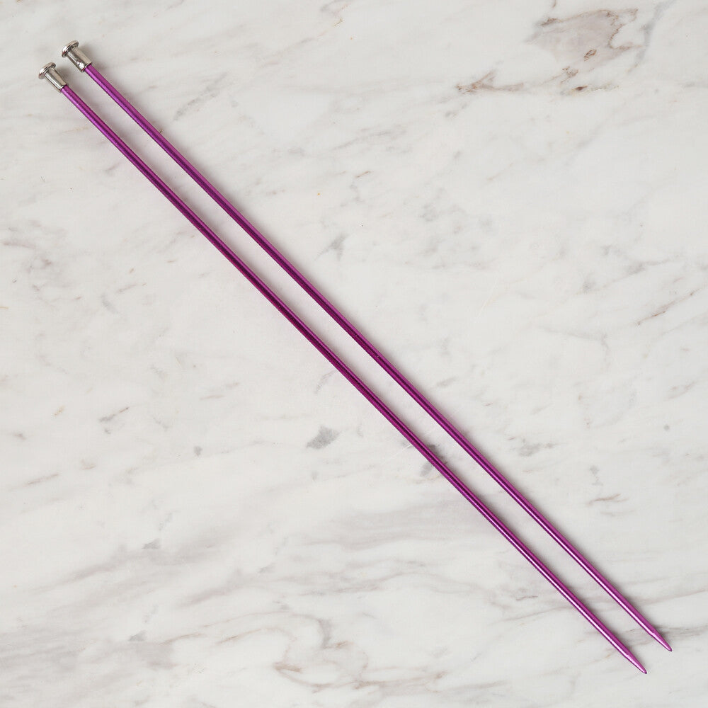 Loren Crafts 4 mm 35 cm Mor Metal Örgü Şişi - LRN320