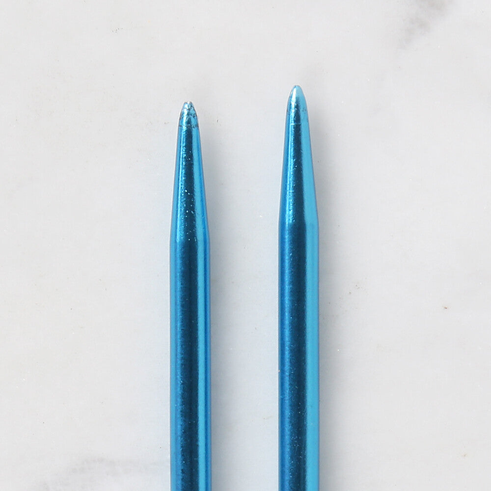 Loren Crafts 4 mm 35 cm Mavi Metal Örgü Şişi - LRN320