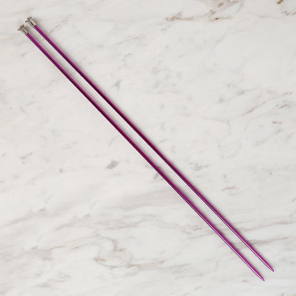 Loren Crafts 3,5 mm  35 cm Mor Metal Örgü Şişi - LRN320