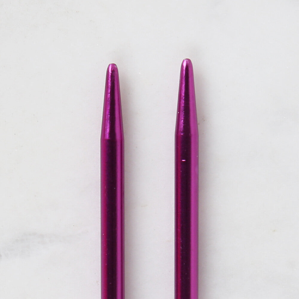 Loren Crafts 3,5 mm  35 cm Mor Metal Örgü Şişi - LRN320