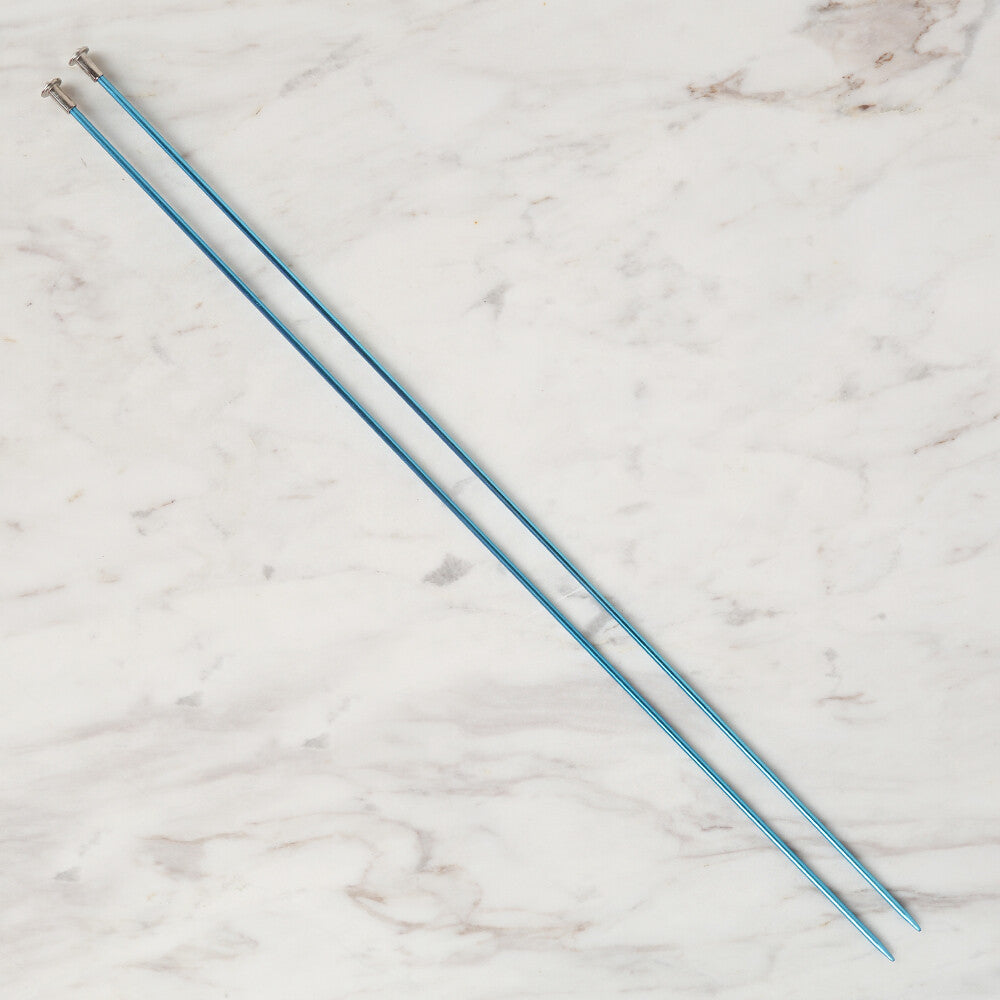 Loren Crafts 3 mm  35 cm Mavi Metal Örgü Şişi - LRN320