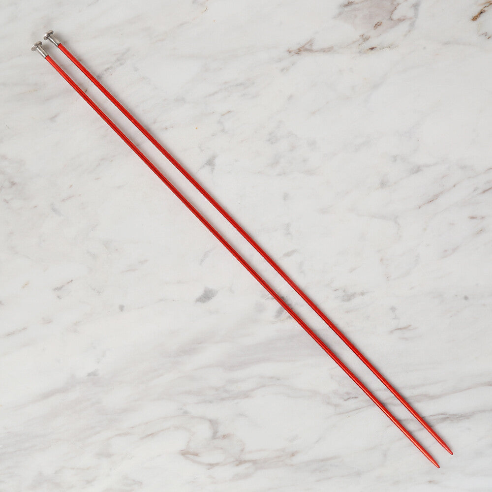 Loren Crafts 3 mm  35 cm Kırmızı Metal Örgü Şişi - LRN320