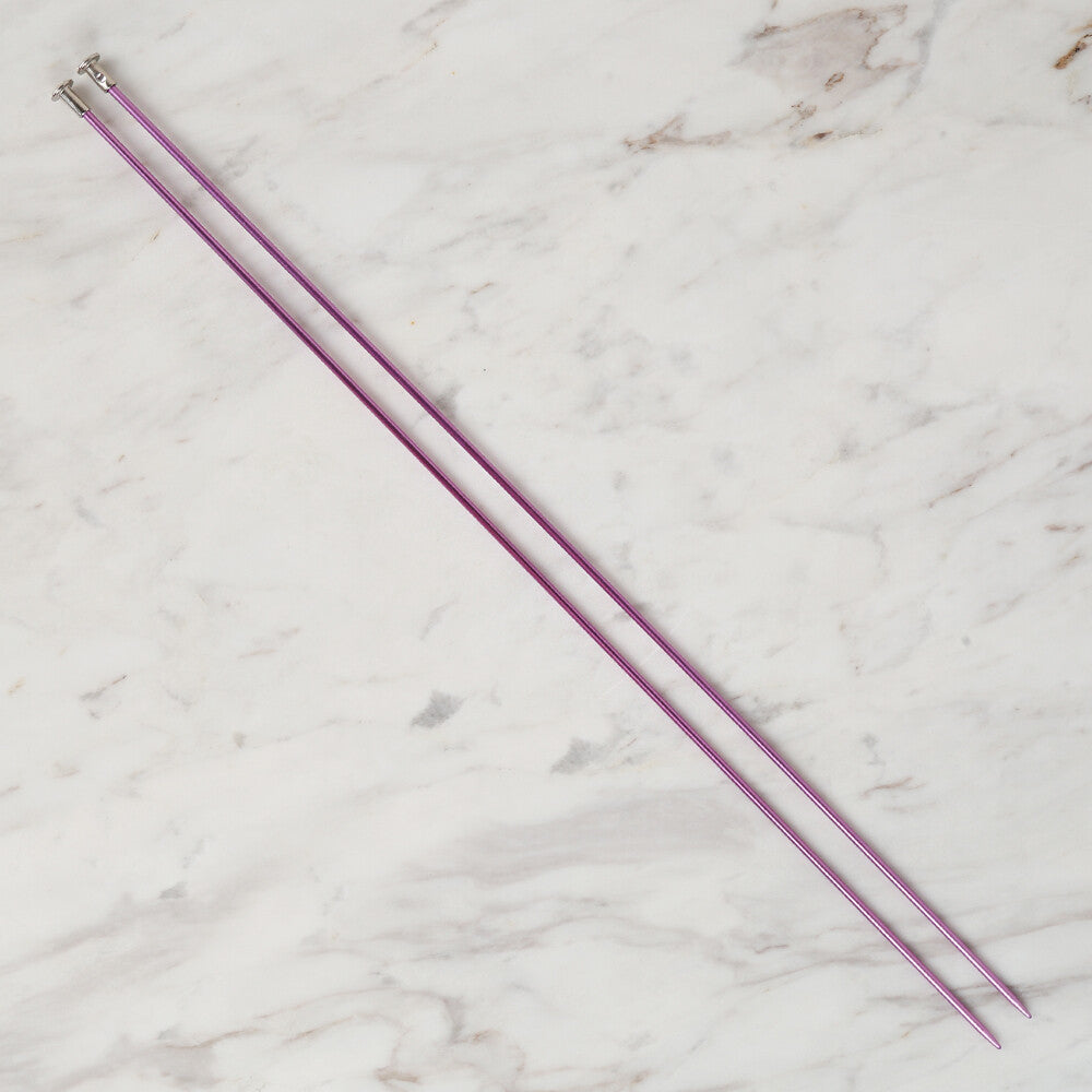 Loren Crafts 2,5 mm 35 cm Mor Metal Örgü Şişi - LRN320