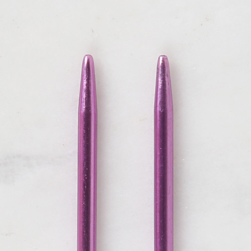 Loren Crafts 2,5 mm 35 cm Mor Metal Örgü Şişi - LRN320