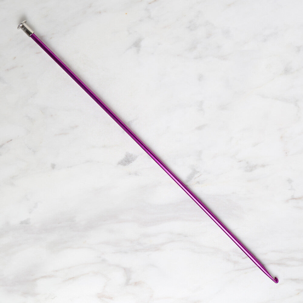 Loren Crafts 3,5 mm 25 cm Mor Renkli Metal Gagalı Örgü Tığ - LRN325